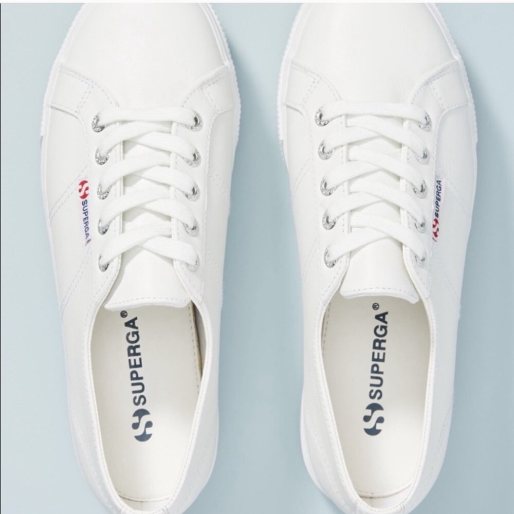 Superga Platform Leather Sneakers